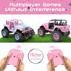 NQD 1:16 2.4Ghz Off Road RC Truck, 80 Mins Play with Stickers, Remote Control Car Gift for Girls Ages 3-6