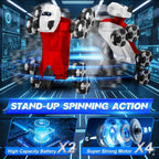 NQD RC Robot Dog Toy: 360° Spin Stunt Robotic Car with LED Eyes & Sound, Ideal Gift for Kids Boys Girls
